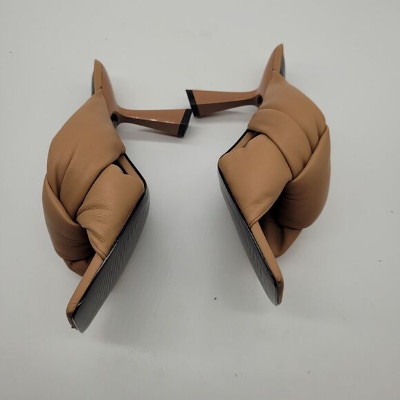 MARC FISHER Womens Dellian Stiletto Slip On Leather Heeled Sandal sz 8 tan brown - Picture 5 of 9